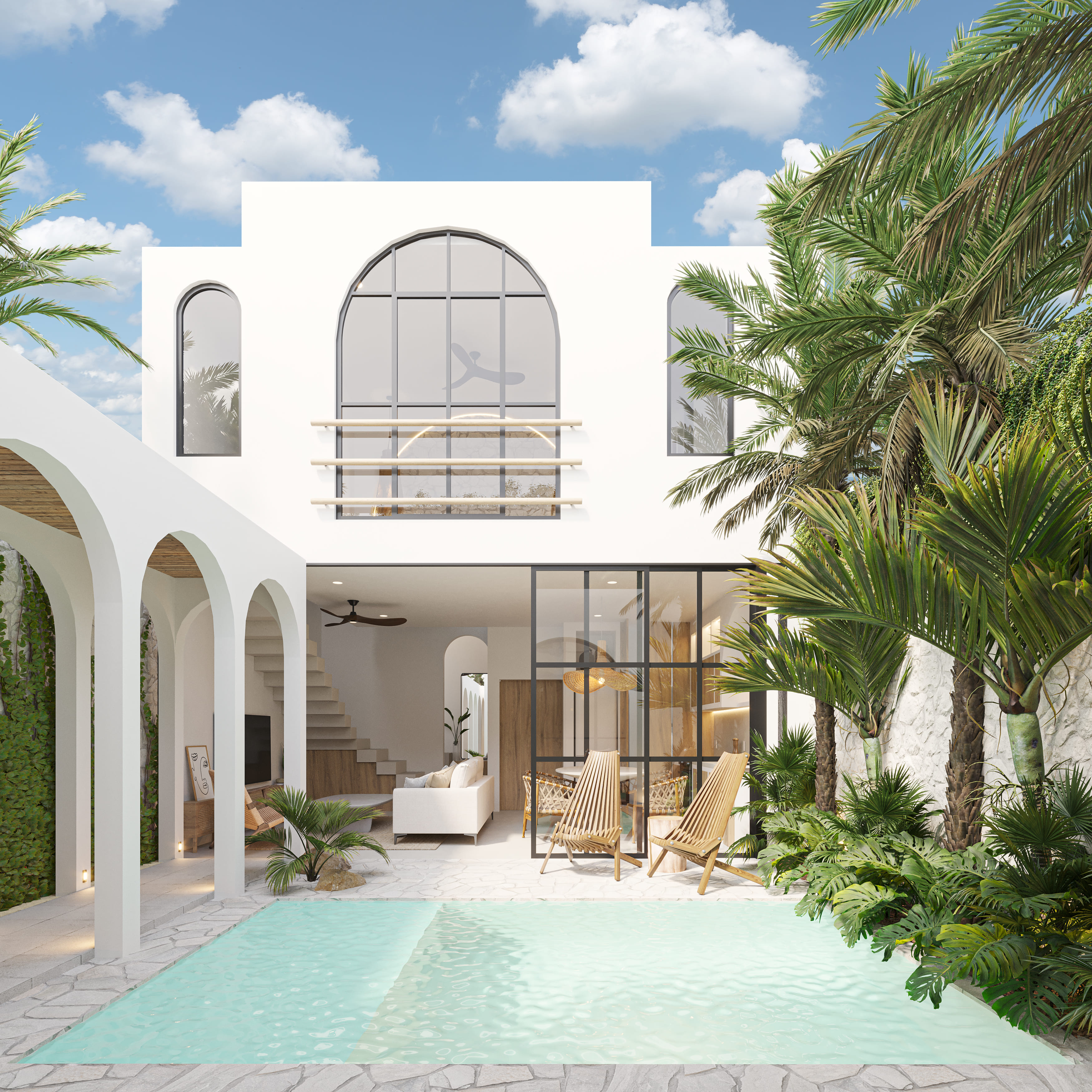 Townhouses 1 et 2 chambres à Bacalar avec piscine privée